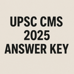 UPSC CMS 2025 Answer Key- Paper I by Cerebrum